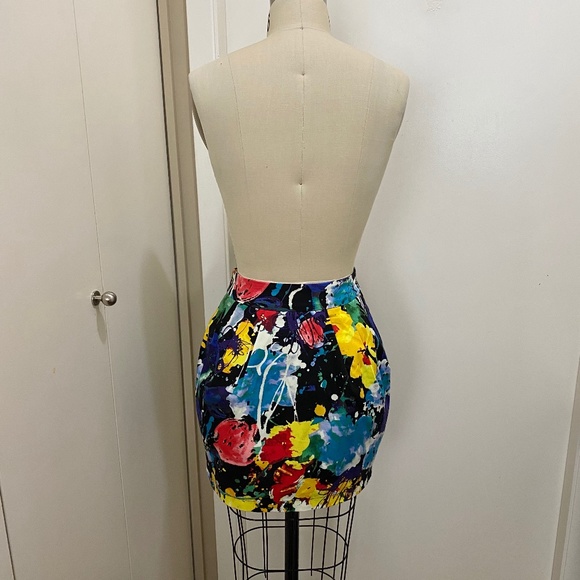 XX1 Floral Bubble Multi Colour Mini Skirt S - Picture 7 of 7